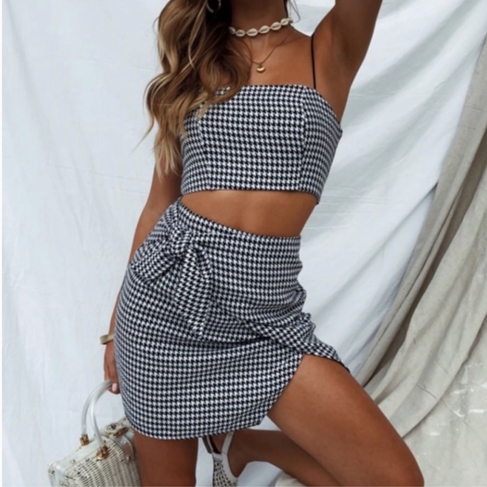 Dani Skirt Houndstooth set